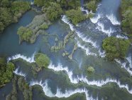 Croazia, Sibenik, Parco nazionale di Krka, veduta aerea della cascata — Foto stock