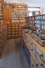 Germany, Radolfzell, salesroom of historical pharmacy at municipal museum — Stock Photo