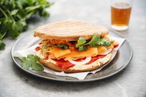 Sandwich marocain avec houmous — Photo de stock