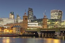 London Skyline, Walkie Talkie Building, Leadenhall Building, The Gherkin e Cannon Street — Foto stock