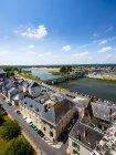 France, Amboise, old town with River Loire and Pont du Marechal Leclerc on background — Stock Photo