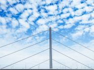 Germany, Duesseldorf, part of Oberkassel Bridge in front of cloudy sky — Stock Photo