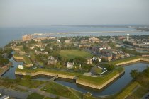 USA, Virginia, Foto aerea di Fort Monroe a Hampton — Foto stock