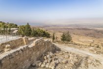 Giordania, Monte Nebo, Vista verso Gerico e la Valle della Giordania — Foto stock