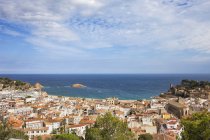 Espagne, Costa Brava, Tossa de Mar, vue aérienne de la ville et de la mer Méditerranée — Photo de stock