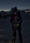 Svizzera, partenza la mattina presto dal Rifugio Bertol — Foto stock