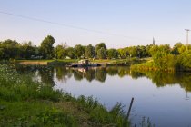 Пором на старий річки Мен — стокове фото