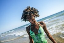 Young woman at the seafront — Stock Photo