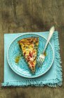 Vegetable quiche with paprika — Stock Photo