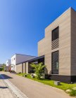Neubaugebiet mit Passivhäusern — Stockfoto