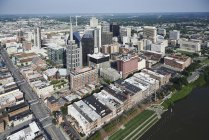 USA, Nashville, Stadtbild der Innenstadt, Luftaufnahme — Stockfoto