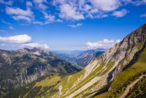 Німеччина, Баварія, Stillach Долина видно з Rappensee Хатині — стокове фото