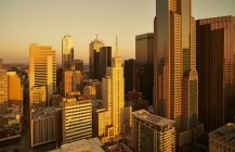 США, штат Техас, повітряна фотографія Даллас skyline при сходом сонця — стокове фото