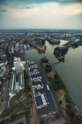 Германия, Дюссельдорф, вид с воздуха на Медиа-Харбор — стоковое фото