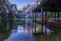 Italy, South Tyrol, Pragser Wildsee — Stock Photo