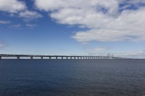 Швеція, Malmoe, Oeresund міст через води денний час — стокове фото