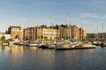 Francia, Dunkerque, Porto in serata — Foto stock