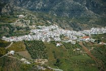 Spain, Andalusia, Province of Malaga, Frigiliana, Landscape of Frigiliana, white town on the Costa del Sol — Stock Photo