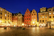 Svezia, Stoccolma, vista a Gamla Stan la sera — Foto stock