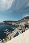 Monaco, Monte Carlo, Marina aerial view in sunny day — Stock Photo