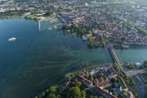 Vista aérea da cidade de Konstanz à luz do dia, Lago Constance, Alemanha — Fotografia de Stock