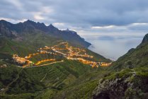 Spain, Canary Islands, Tenerife, Anaga Mountains, Taganana in the evening — Stock Photo