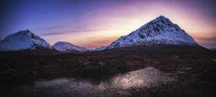 Scozia, Highlands, Glen Etive, Buachaille Etive Mor, Montagna la sera — Foto stock