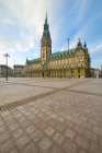 Germany, Hamburg, City Hall in the morning against blue sky — Stock Photo
