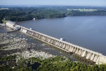 USA, Maryland, Aerial photograph of the Conowingo Dam on the Susquehanna River — Stock Photo