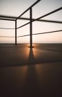 View of metal Railing at sunset — Stock Photo