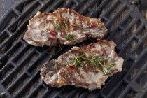 Pork collar cutlet with herbs and spices — Stock Photo