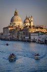 Italy, Veneto, Venice, Canal and Santa Maria della Salute view in the evening — Stock Photo