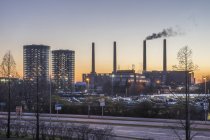Alemanha, Wolfsburg, Autostadt à noite — Fotografia de Stock
