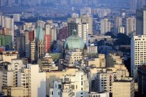 Brasile, San Paolo, Quartiere della città, Repubblica, vista sulla città con la Cattedrale — Foto stock