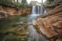 Spain, Aragon, Province of Teruel, Waterfall, upper reaches of rivers as the Matarrana, Ulldemo or Algars — Stock Photo