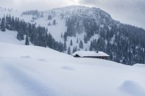 Самотня alpine Хатина в зиму, Heutal, державного Зальцбург, Австрія — стокове фото