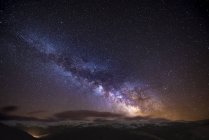 Spanien, ourense, Nachtaufnahme mit Sternen und Milchstraße im Winter — Stockfoto