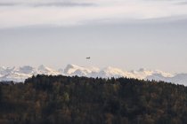Switzerland, Panorama of Alps and airplane — Stock Photo