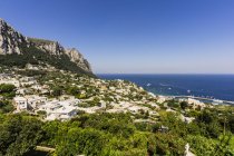 Italy, Capri view of town on hill — Stock Photo