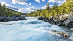 Norway, Oppland, Framruste, Pollfoss waterfall during daytime — Stock Photo