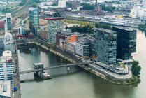 Germany, Duessseldorf, aerial view of Media Harbor — Stock Photo
