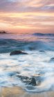 Vista panorâmica da Costa Brava ao pôr do sol, Blanes, Catalunha, Espanha — Fotografia de Stock