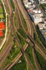 Germany, Bavaria, Munich, Laim, Railway crossings — Stock Photo