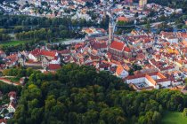 Aerial view of Landshut and Trausnitz Castle, Bavaria, Germany — Stock Photo