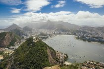 Brasil, Río de Janeiro, Vista de Botafogo, vista desde la montaña Sugarloaf - foto de stock