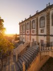 Portugal, Coimbra, Stairway to Biblioteca Joanina and University against the sun — Stock Photo