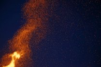 Вид вогню у літній час вночі — стокове фото