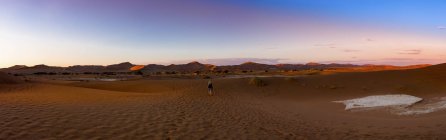 Namibia, naukluft nationalpark, namib wüste, sossusvlei, sanddünen am toten vlei am abend — Stockfoto