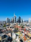 Germany, Hesse, Frankfurt on Main, City aerial view with financial district skyline — Stock Photo
