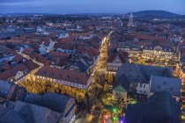 Allemagne, Basse-Saxe, Goslar, Marché de Noël le soir — Photo de stock